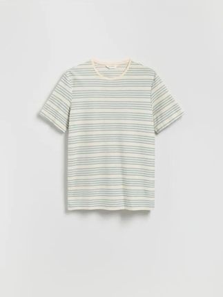 Reserved - T-shirt regular w paski - morski