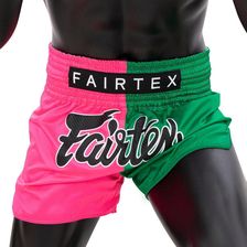 Zdjęcie Spodenki Muay Thai Fairtex Bs1911 Różowe/Zielone L - Płock