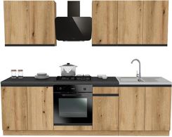 Zdjęcie Fabryka Mebli Rawa Zestaw Mebli Kuchennych Presto Plus 260cm Płyta Laminowana Dąb Evoke/Dąb Evoke - Koszalin