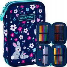Zdjęcie Astra Astrabag Piórnik Szkolny Dwukomorowy Wyposażenie Kredki Pisaki Baby Bunny - Dobrzyca