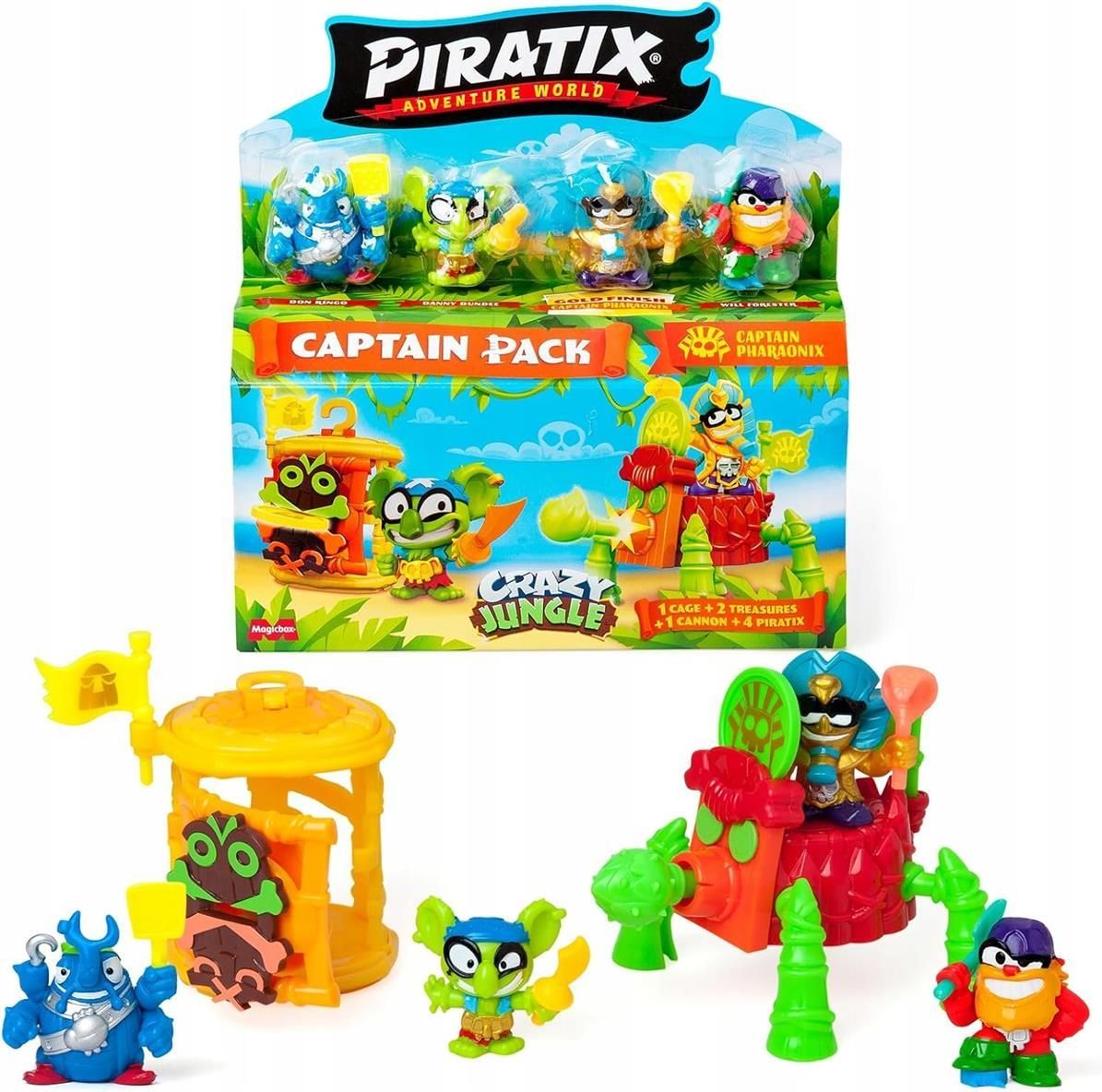 Piratix Crazy Jungle Captain Pack 4 Figurki Losowe - Ceny i opinie