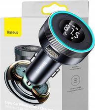 TRANSMITER FM BASEUS CCLH-01 | BLUETOOTH 5.0 | 2x USB | MIKROFON | CZYTNIK KART | MP3 | CZARNY