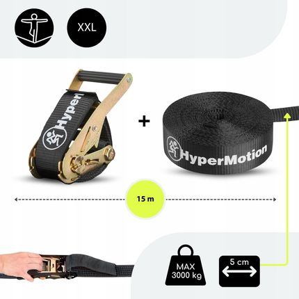 Hyper Motion Tor Przeszkód Ninja Dla Dzieci Zestaw Slackline Hypermotion 7 - zdjęcie 2