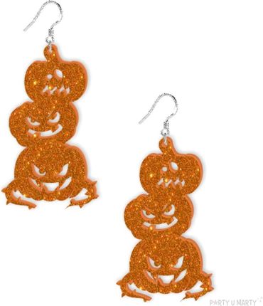 Enter Tom Kolczyki Dynia Smok Pomarańczowy Brokat 40X70mm KP00064005B