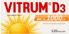 Zdjęcie Orifarm A/S Vitrum D3 1000j.m. 120kaps. - Lubań