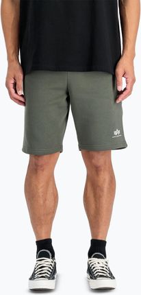 Spodenki męskie Alpha Industries Basic Small Logo II dark olive Wiosna 2025