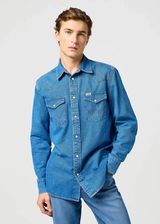WRANGLER MĘSKA KOSZULA JEANSOWA WRANGLER WESTERN SHIRT COOL MEDIUM 112362373 - zdjęcie 1
