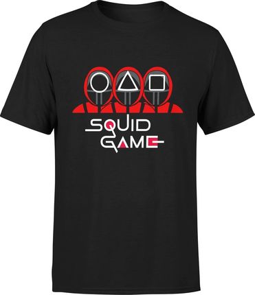 Squid game Męska koszulka z nadrukiem 067 456 prezent dla chłopaka fana netflix (S, Błękit)