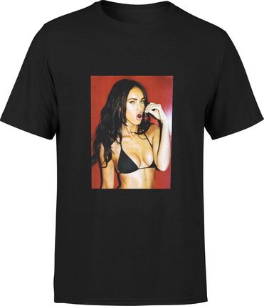 Koszulka Megan Fox męska z nadrukiem (XL, Błękit)