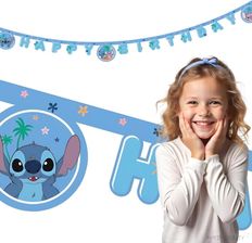 Zdjęcie Procos Baner Girlanda Papieowa Stitch & Angel Happy Birthday Dekoracja Na Urdziny 200cm 96912 - Bełchatów