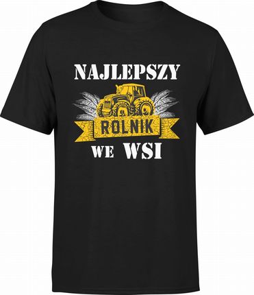 Koszulka Najlepszy rolnik we wsi męska z nadrukiem (L, Błękit)