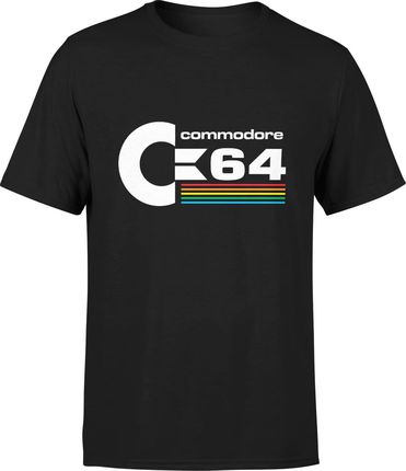 Commodore Męska koszulka z nadrukiem vintage retro prezent dla informatyka (XL, Błękit)