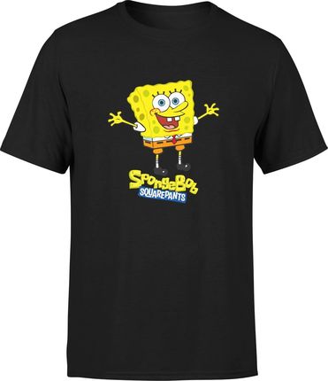Spongebob Męska koszulka zabawna prezent dla fana chłopaka z nadrukiem (L, Błękit)