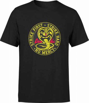 Cobra kai Męska koszulka karate kid kyokushin prezent dla chłopaka (S, Błękit)