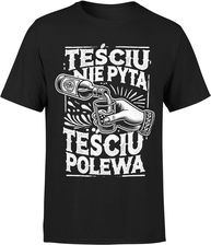 Teściu nie pyta teściu polewa dla teścia najlepszy teść Męska koszulka (S, Błękit)