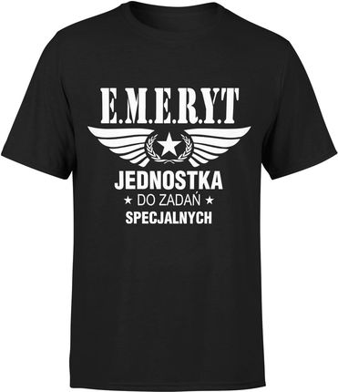 Emeryt jednostka do zadań specjalnych emerytura Męska koszulka (M, Błękit)