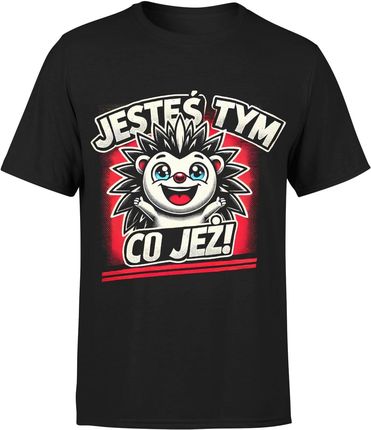 Jesteś tym co jeż z jeżem Męska koszulka (L, Błękit)