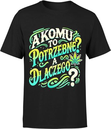 A komu to potrzebne ? a dlaczego ? Męska koszulka (M, Błękit)