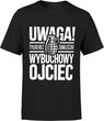 Uwaga Wybuchowy Ojciec Męska koszulka (M, Błękit)