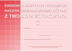 Zdjęcie Michalczyk I Prokop S-210-3 Ewidencja Nabytych I Wydanych Naczyń Jednorazowego Użytku Z Tworzyw Sztucznych - Chojna