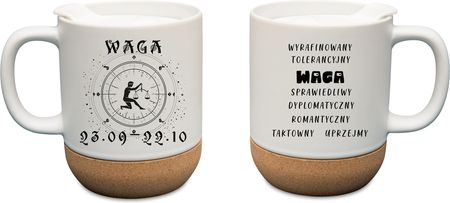 D-G Kubek Z Wieczkiem I Korkiem Znak Zodiaku Waga Prezent (KBWKZOD29)