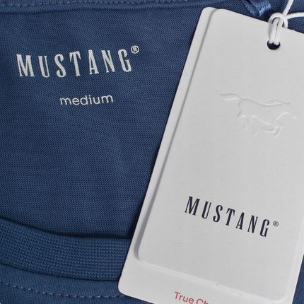 Mustang Zestaw Koszulek Męskich T-shirt Niebieski Bawełna 2 sztuki R. XL - zdjęcie 2