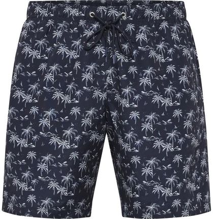 Spodenki kąpielowe North 56°4 granatowe w palmy