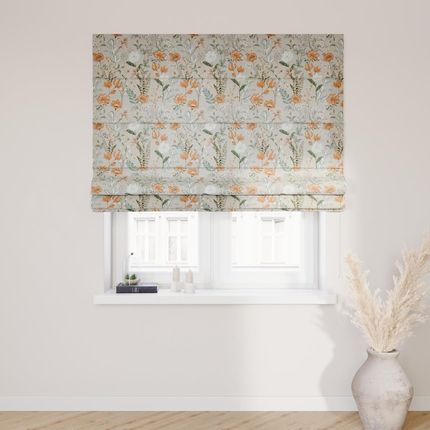 Dekoria.Pl Roleta Rzymska Capri Kolorowe Kwiaty Na Szarym Tle Flowers 80X160Cm