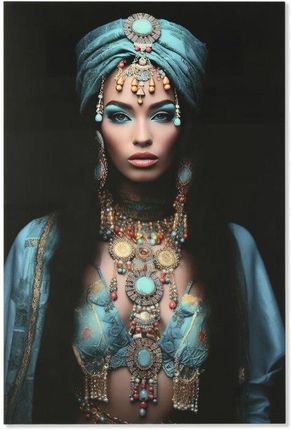 Home Esprit Emaga Obraz Niebieski Czarny Druk 100X0,4X150Cm (S3060244)