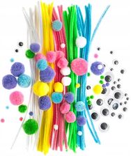 Zdjęcie Dpcraft Zestaw Kreatywny 130szt Pastelowy Druciki Pompony Oczka Diy Mix 1826118179 - Zakroczym