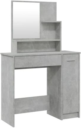 Zakito Home Toaletka Z Lustrem Betonica 86,5X35X136Cm Szarość (Zh802961)