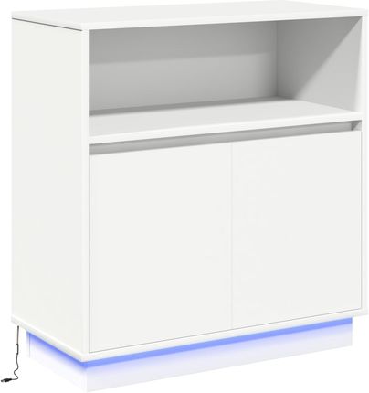vidaXL Szafka Z Led Biała 71X34,5X75Cm Drewno Inżynieryjne (869650)