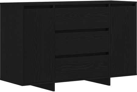 vidaXL Szafka Czarna Dąb 120X41X75Cm Z Drewna Inżynieryjnego (3333915)