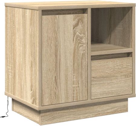 vidaXL Stolik Nocny Z Led W Kolorze Dębu Sonoma 50X34,5X50Cm (869582)