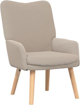 vidaXL Fotel Relaksacyjny Jasnoszary Z Materiału Przypominającego Wełnę (42001789)