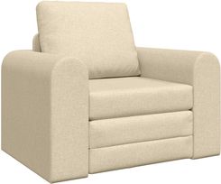 vidaXL Sofa Łóżko 2 W 1 Kremowa 98X71X83Cm Tkanina (4106661)