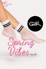 Skarpetki Gatta Spring Vibes 03 15 DEN bianco-nero - bianco-nero