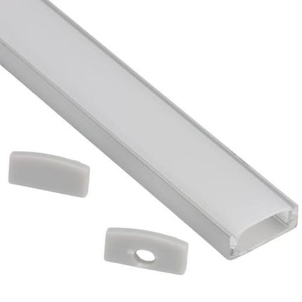 Profil do Led PN-EC1 srebrny z kloszem mlecznym 100cm - zestaw