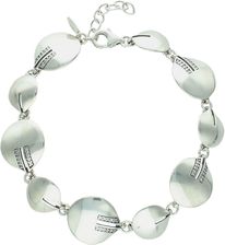 Diament Srebrna bransoletka z gładkich elementów z akcentem z cyrkonii DIA-BRA-10741-925 - zdjęcie 1