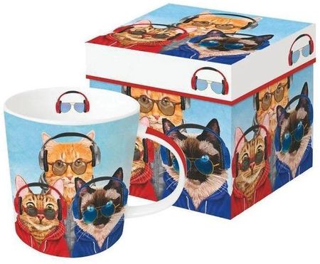 Koty Kubek Porcelanowy w Ozdobnym Pudełku, 400 ml