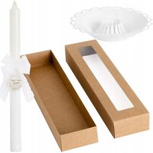 Zdjęcie Pudełko na świecę do komunii chrztu boho + okapnik - Radomsko