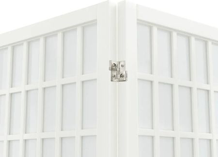 Zakito Home Parawan Japoński Składany Lite Drewno Biały 160x170cm (ZH352088) - zdjęcie 3