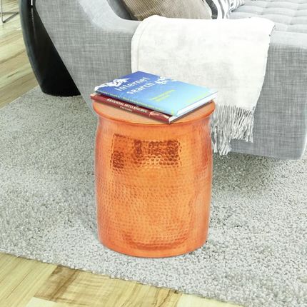 Zakito Home Aluminiowy Stołek Ozdobny Kolor Mosiądz 36x42cm (ZH242325) - zdjęcie 3