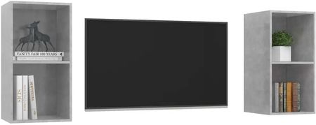 Zakito Home Zestaw Szafek Tv 37X37X72Cm Szarość Betonu (ZH3079848) - zdjęcie 2