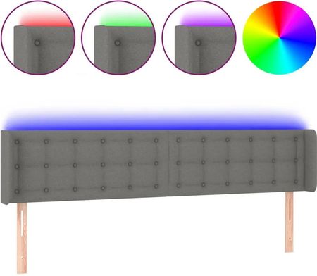 Zakito Zagłówek LED do łóżka 183x78/88cm ciemnoszary (Z3123685)