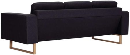 Zakitohome Zestaw Sof Stylowy 2+3 Czarny 156X82X75Cm 200X82X75Cm (ZH276863) - zdjęcie 2