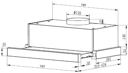 фото Вытяжка телескопическая Beko HNT63322BH