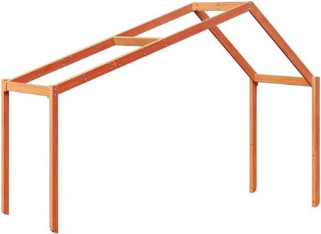 Zakito Home Daszek Łóżkowy Dla Dzieci Lite Drewno Sosnowe 213x95,5x144,5cm Kolor Woskowy Brąz (ZH846936)