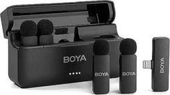 BOYA BY-V4D 2,4 GHz Czterokanałowy bezprzewodowy mikrofon ze złączem Lightning dla systemu iOS