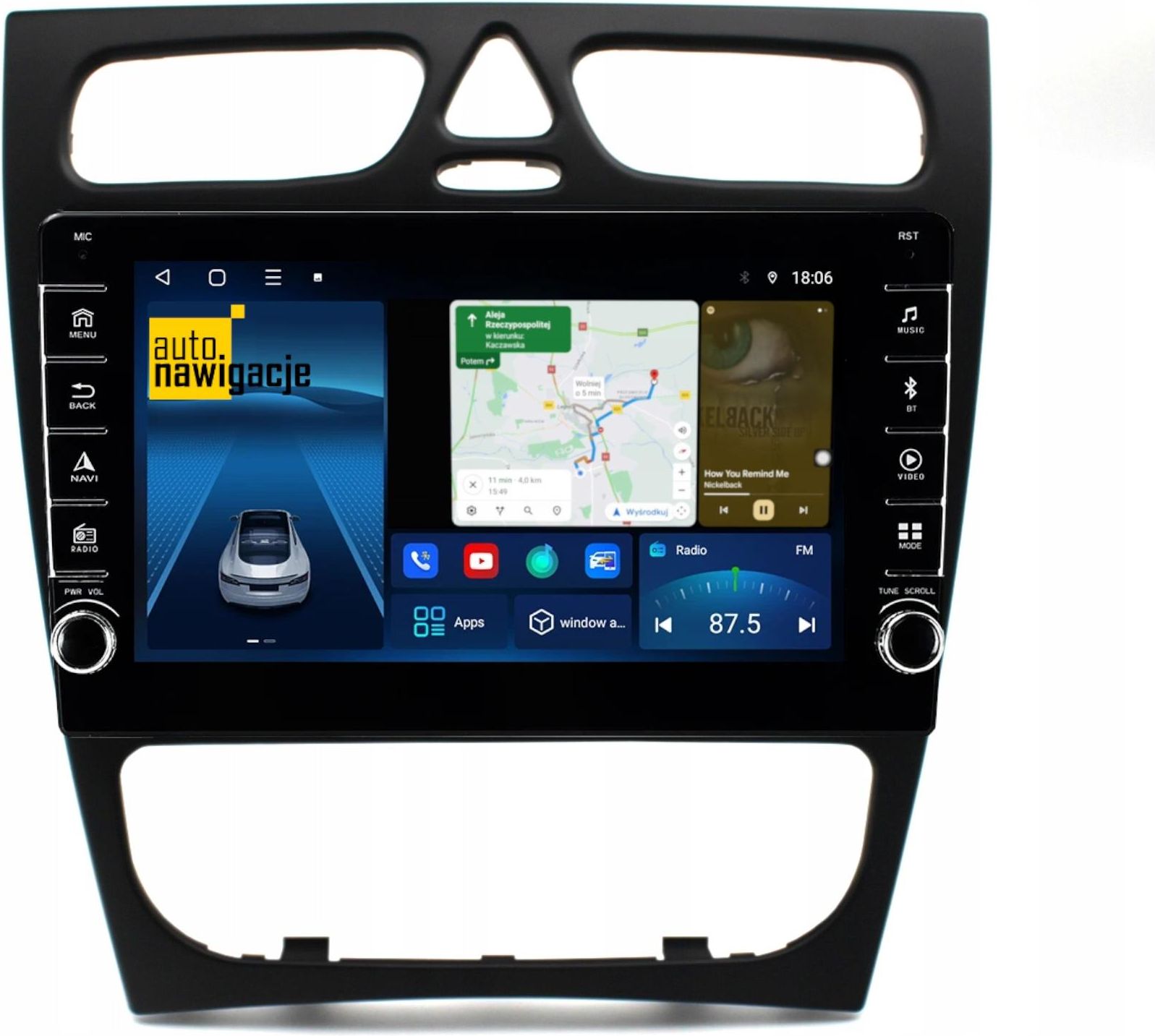 Radioodtwarzacz samochodowy Smart-Auto Radio Nawigacja Mercedes Benz ...